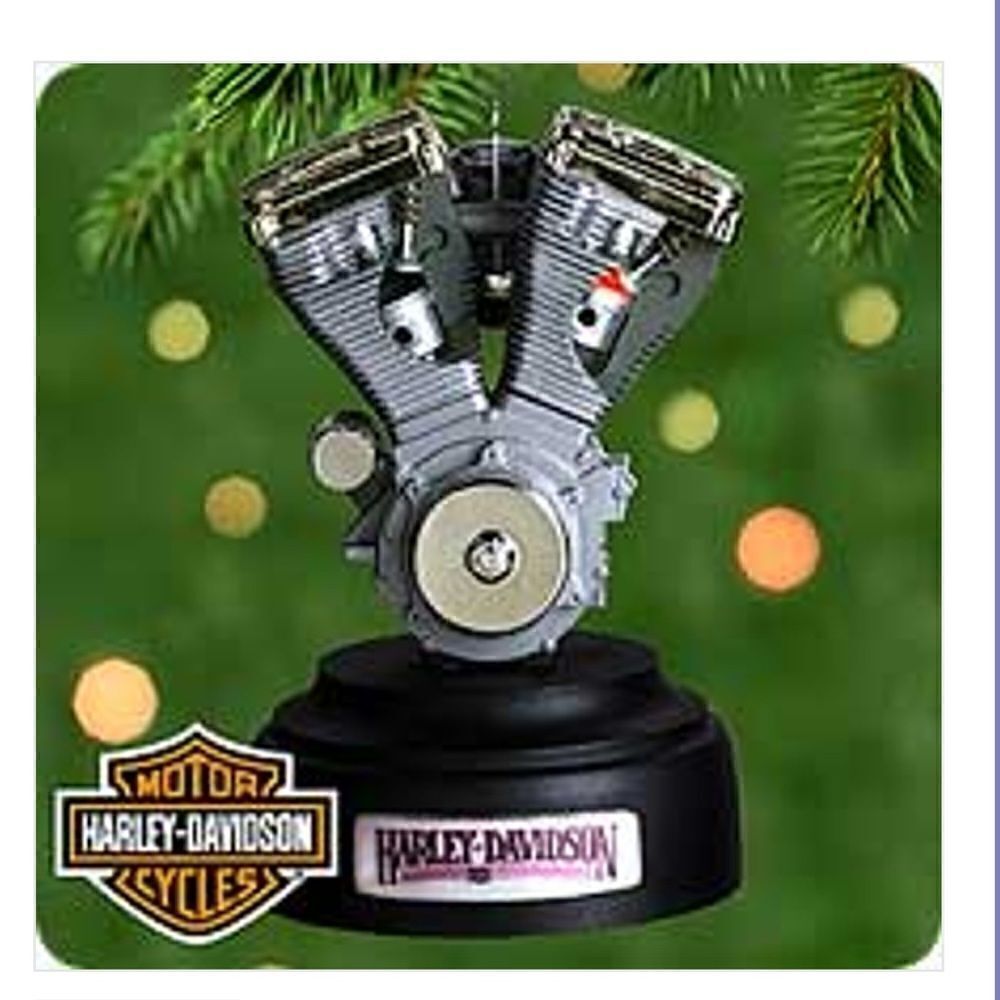 HARLEY-DAVIDSON Hallmark Vintage Ornament 2000 Big Twin Evolution Engine *NEW*
